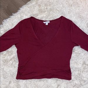 CUTE FRONT WRAP SHIRT